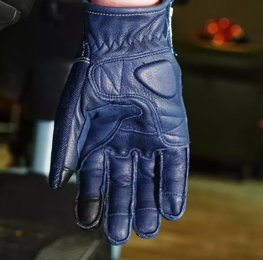 Uglybros Vintage Motorcycle Gloves Genuine Leather Motorbike Road Racing Glove Retro Men Protective Gears Touch Screen