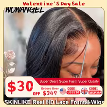 Wowangel 13x6 Full Lace Frontal Wig HD Lace Frontal Wigs Body Wave Human Hair Wigs 250% HD Lace Closure Wigs Melt Skins Glueless