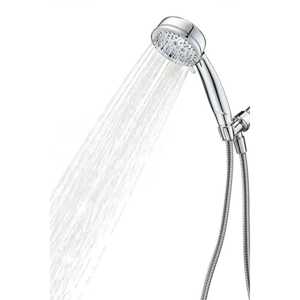 4.25-Inch 5-Function Handheld Shower Bracket Hose Chrome 26015 ed Massage Full Spray Invigorating Massaging Rinse Concentrated