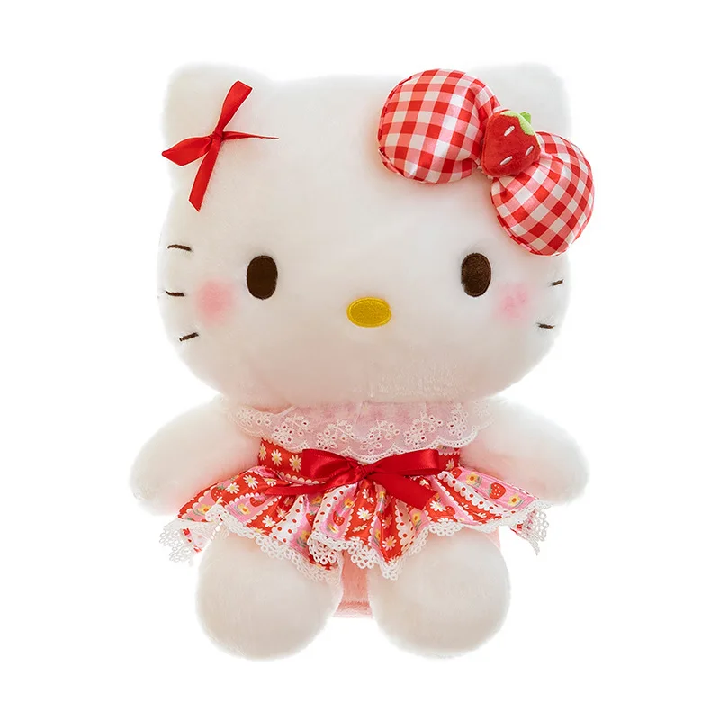 Brinquedo de Pelúcia Sanrio Kawaii de 60cm, Hello Kitty Morango, Boneca de Pelúcia Kt Cat, Presente de Aniversário para Meninas, Perfeito para Brinquedos de Garra