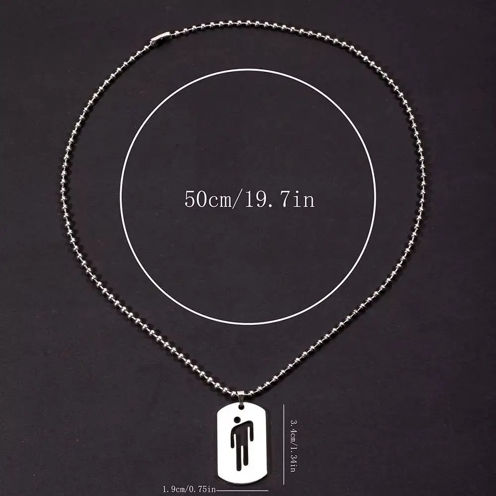 جديد الفولاذ المقاوم للصدأ قلادة القلائد مرآة البولندية بسيطة الهيب هوب مجوهرات الاتجاه علامة الكلب