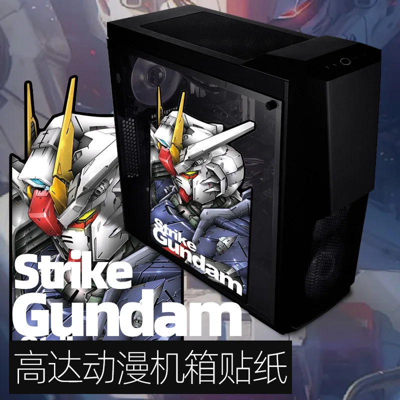 Gundam Anime Case Stickers Computer Desktop Decorative Stickers Home Host Waterproof Laser Laser Mecha Warrior