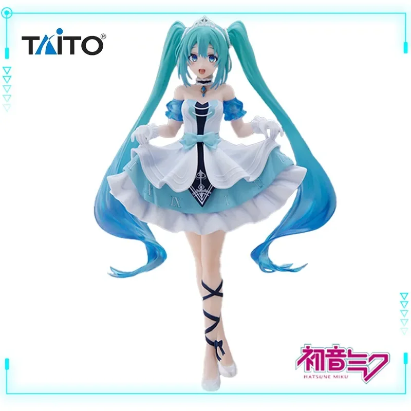 Taito original genuíno piapro personagens hatsune miku país das maravilhas figura cinderela china modelo de cor exclusivo brinquedos 18cm figuras