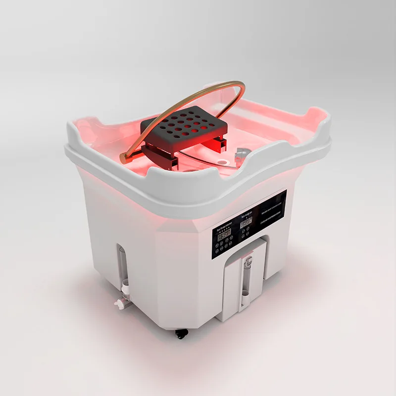 새로운 모바일 헤드 테라피 베이슨 헤어 케어 센터 헤드 테라피 기기 물 순환 훈증 샴푸 기계