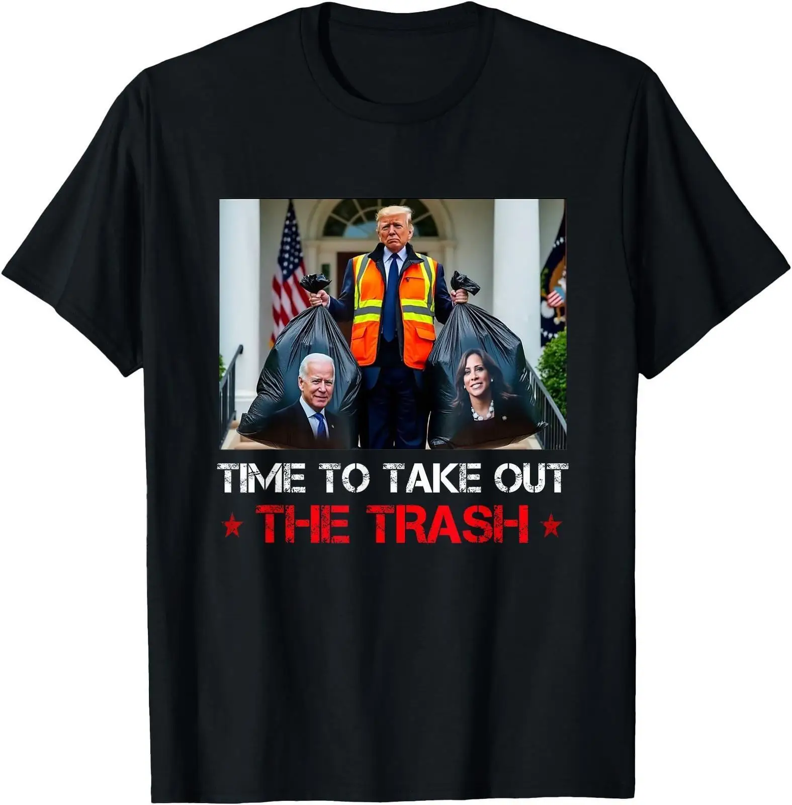 Time To Take Out The Trash Trump Garbage Man T Shirt Men