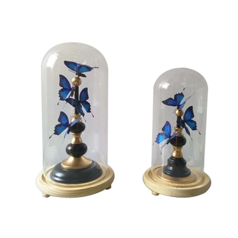 

Creative metal handicrafts, glass butterfly wrought iron study bedroom entrance living room home decoration