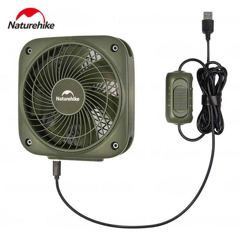 

Naturehike USB Camping Fan 4 Gears Summer Outdoor Portable Dual-Purpose Fan With Speed Controller Tent Hanging Fan Hiking Travel