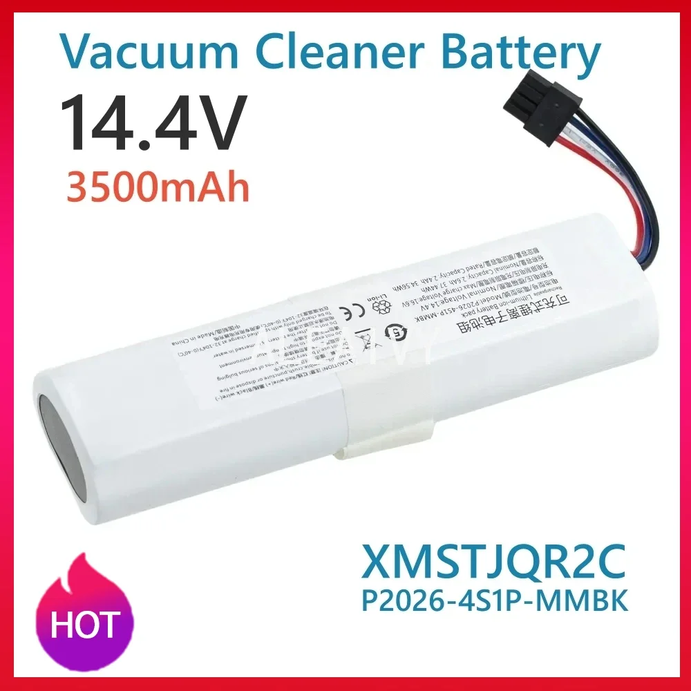 

3500mAh 14.4V Replacement Battery for Xiaomi Vacuum Mop 2C XMSTJQR2C/Trouver Finder RLS3 LDS Robot Cleaner P2026-4S1P-MMBK