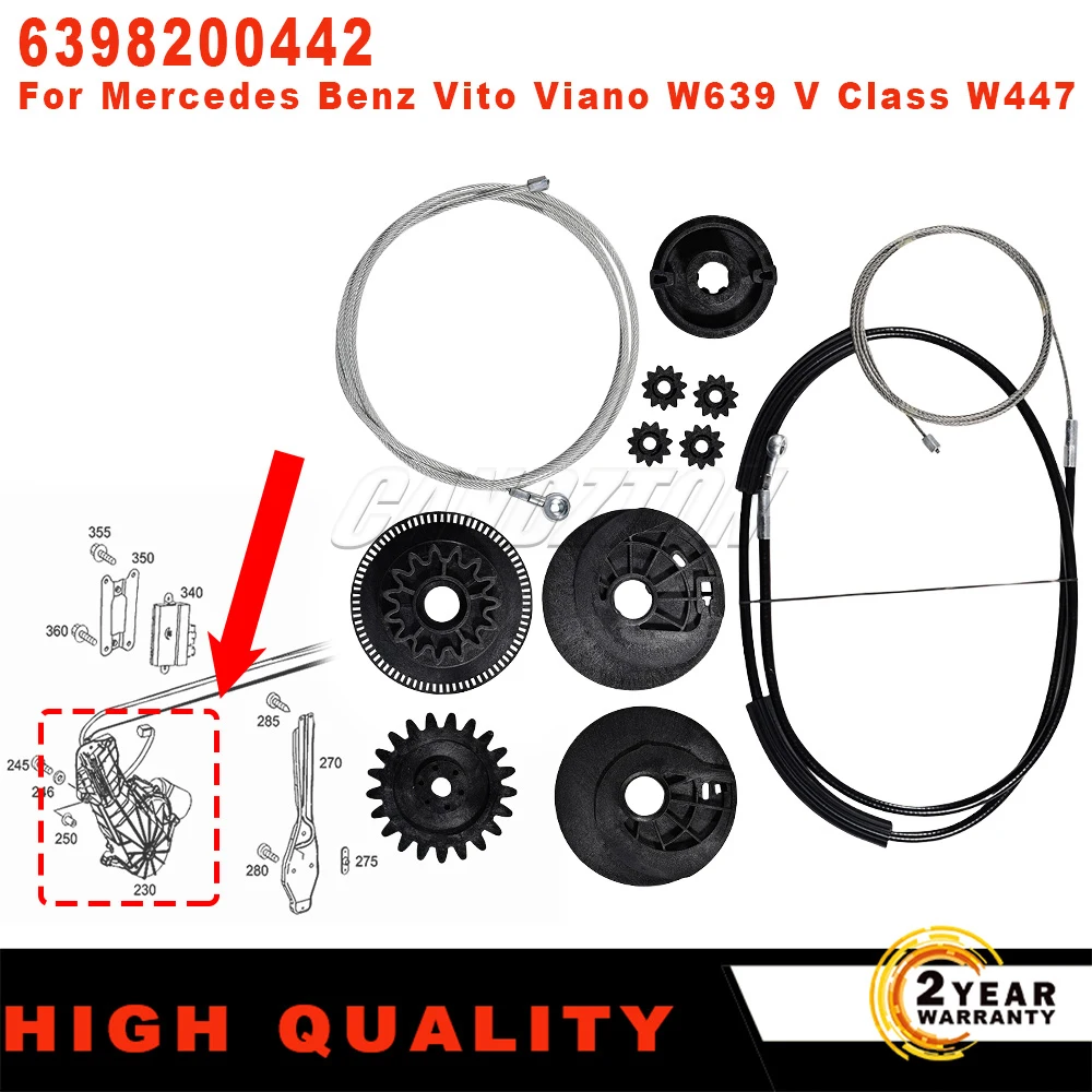 

1Set New Electric Right Sliding Door Lock Actuator Repair Kits 6398200442 For Mercedes-Benz Vito Viano W639 W447 car accessories