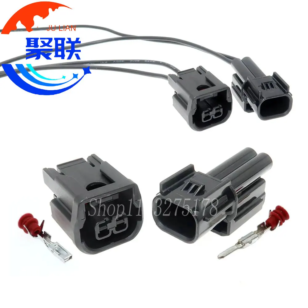 1 Set 2 Pin 6181-6851 6189-7408 Car LED Headlight Wire Socket For Honda Auto Horn Daytime Running Light Fog Lights Connector