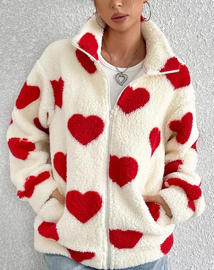 سترة نسائية شتوية دافئة من الصوف بسحاب سترة نسائية غير رسمية ملابس شتوية للنساء ملابس خارجية #1