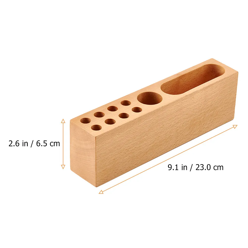 Wooden Pen Pot Smooth Surface Desktop Pen Holder Stationery Organizer Office Table Decor Creative Design Stationery Organizer