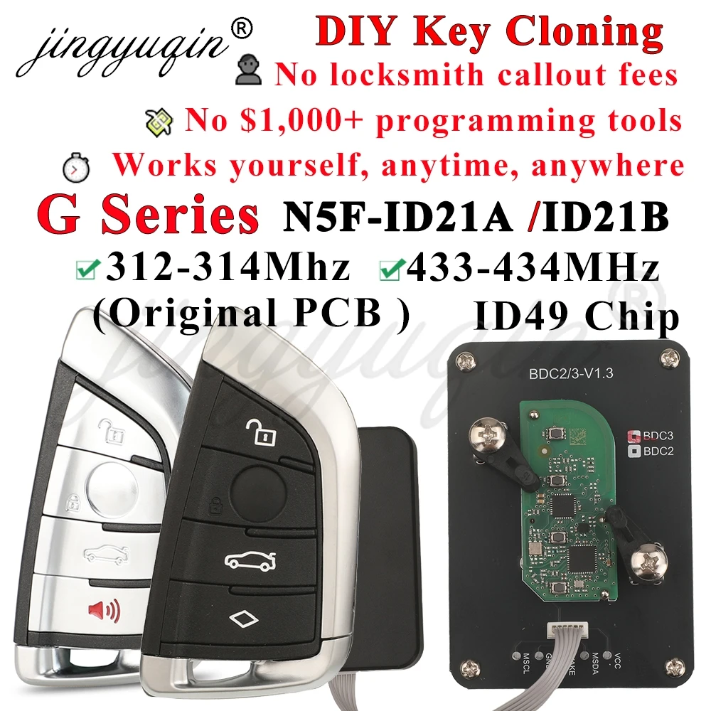 

BDC2/3 ID21A/ID21B 313/434MHz ID49 Original PCB Car Remote Key For BMW All G Series G11 G20 G30 G31 G32 Clone Programming Tool