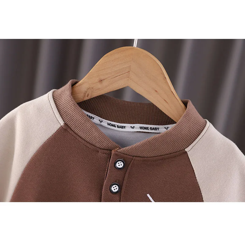 Boys Casual Clothing Sets Kids Pullover+Pants 2Pcs Autumn Spring Warm Cotton Suits Sport Tracksuit Outfits 1-5 Years