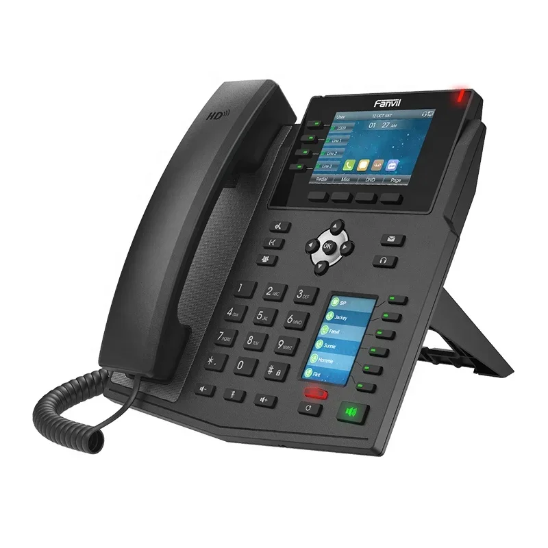 2025Best price ChinaSkyline Fanvil Sip Phone X5U Conference Voice Ip Phone Color Screen Desk Phone For Hotel
