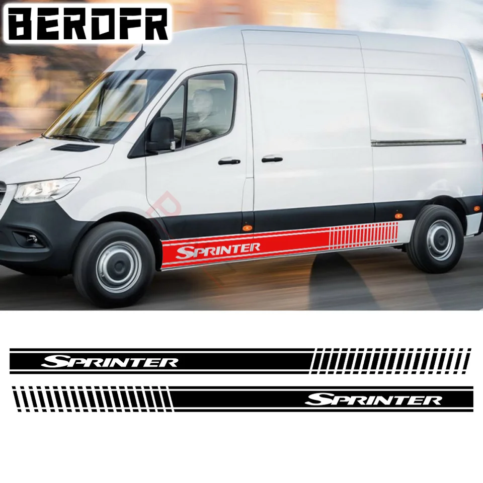 Fatstripe Race Graphics Kit – For Mercedes Sprinter LWB Camper Vans (Full Set)