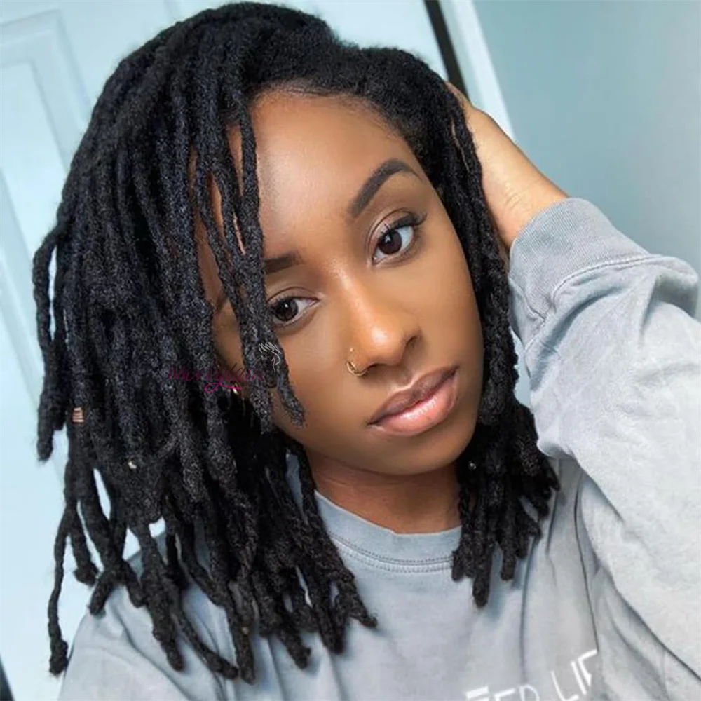 Dreadlock-Extensions aus Echthaar 0,2 0,4 0,6 0,8 cm Dicke Vollständig Handgefertigte Loc-Extensions für Männer und Frauen Können Gebleicht Werden 4-18 Zoll – Detail 1