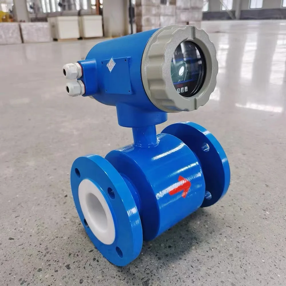 Intelligent electromagnetic flowmeter integrated split pipeline sewage liquid high-precision digital flowmeter DN50