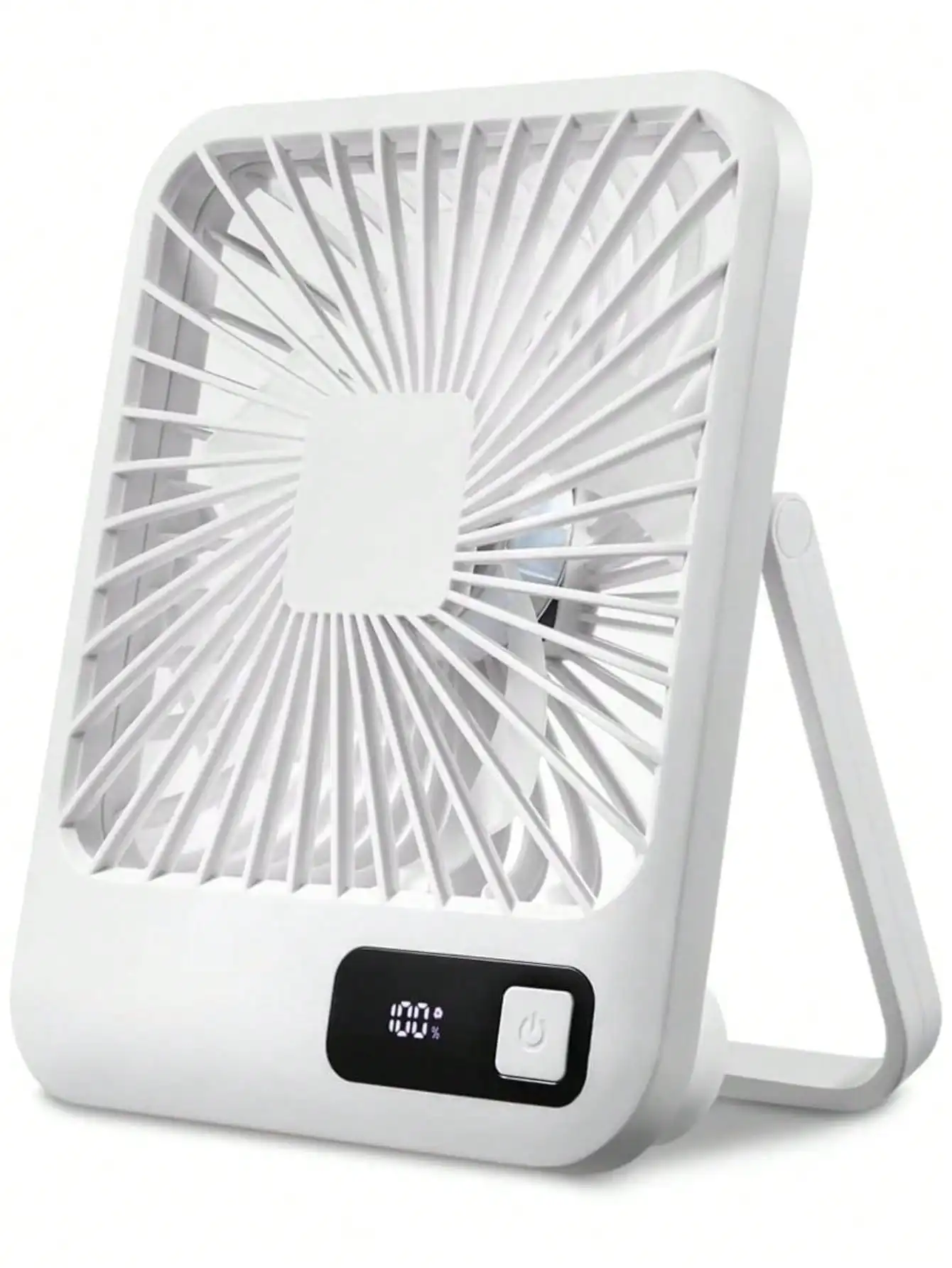 

USB Mini Desk Fan: 5 Speeds, 180° Adjustable With Hook, Quiet & Powerful Airflow. Ideal For Desk And Travel.
