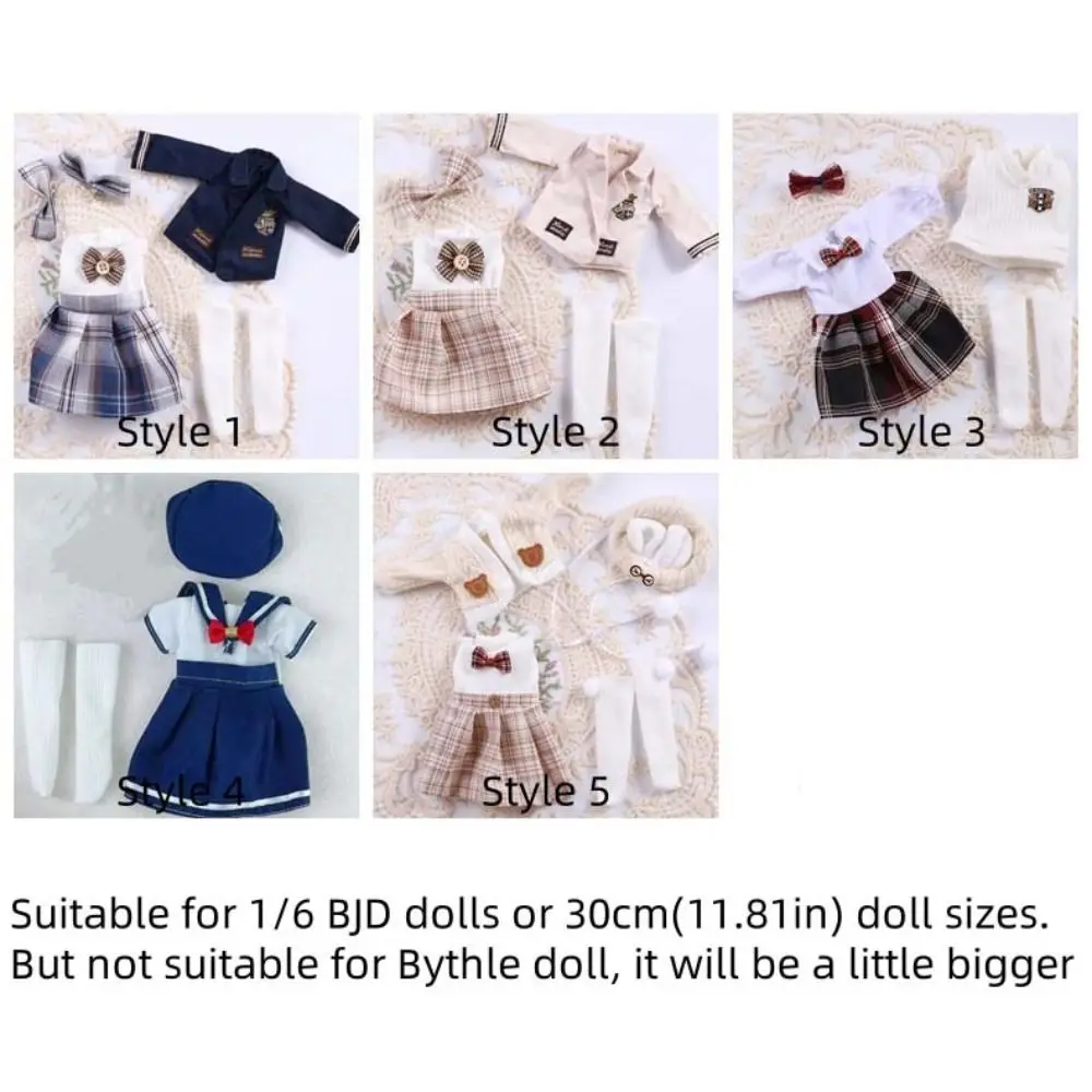 Veranderende kleding 1/6 poppenkleding vrijetijdskleding handgemaakte 30cm pop uniform speelhuis aankleden make-up BJD pop outfit meisje geschenken