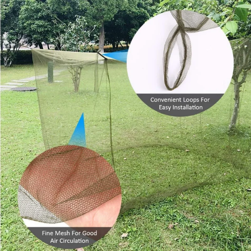 Travel Easy to Carry Outdoor Single Folding Bed Mosquito Net Military Green Summer Mosquito Nets