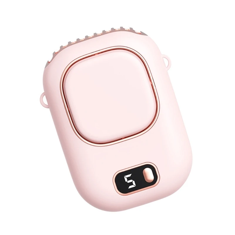  Multifunctional USB Rechargeable Fan With Long Battery Service Neck Fan For Hanging On Waist Or Placing On Desk