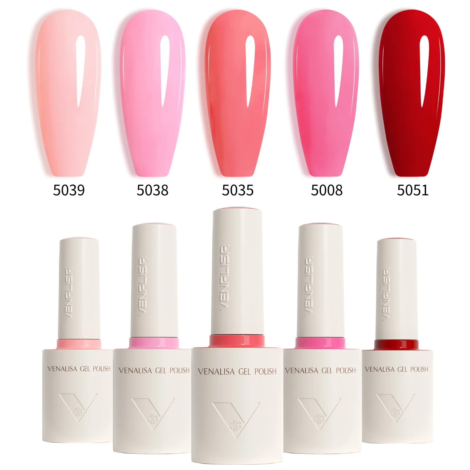 2/3/5pcs * 10ml Venalisa Nagelgel Polish HEMA/TPO GRATIS Ultra Jelly Kleur Semi transparant Zomer Kleur Losweken UV/LED Glanzende Gel - afbeelding 1