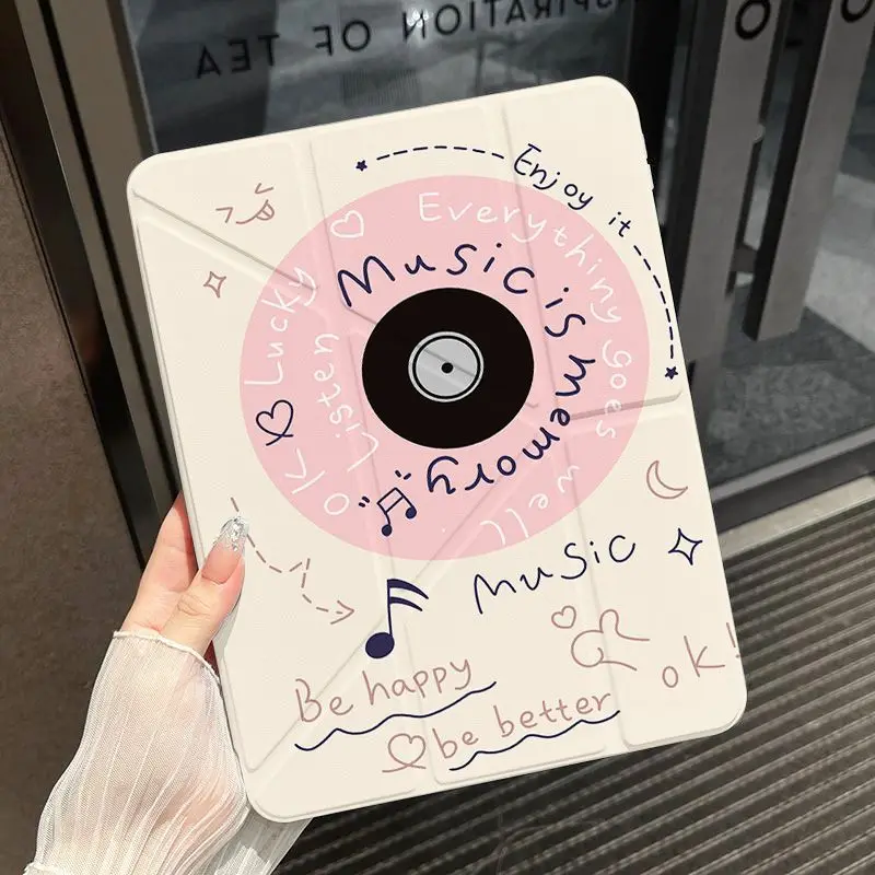 

Чехол Kawaii Pink Romantic Music Album для iPad Pro Air 13 11 M5 M4 M3 M2 2 1 11th A16 12.9" 10 9 8 7 6 5 Th Mini 7 6 5 4 7.9"