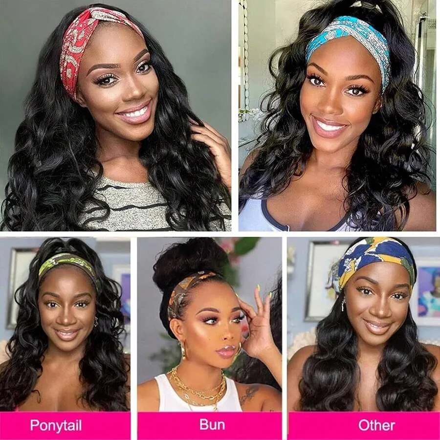 30 40 Inch Headband Wig Human Hair Body Wave Wig 180% Density Remy Human Hair Wigs For Black Women Brazilian Ready To Wear Wig - view 6