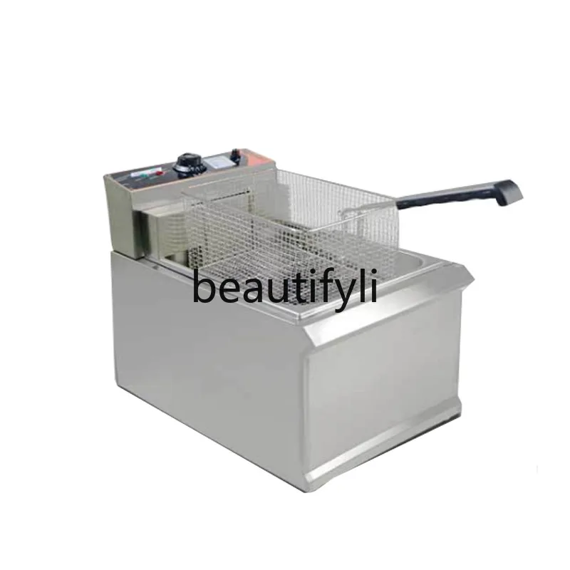 Einzylinder-Einzelbildschirm-Desktop-Elektrofritteuse Kommerzielle elektrische Fritteuse Burger Shop Küchenfritteuse