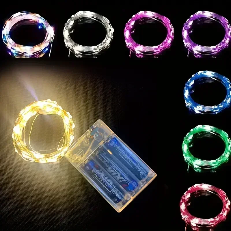 

LED Fairy Lights Battery Operated Copper Wire Garland Christmas String Lights Garden Party Wedding Lights Christmas Decor