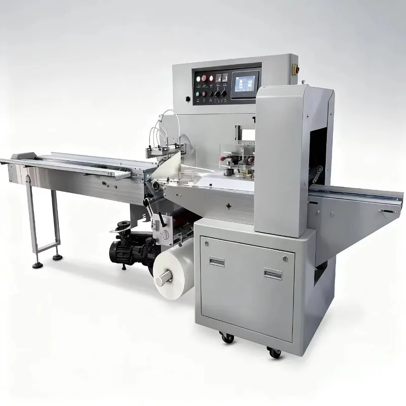 Multi-Function Automatic Pillow Packaging Machine with PLC Control Motor for Bags Filling Sealing Breads/Cakes/Bakery Items OME