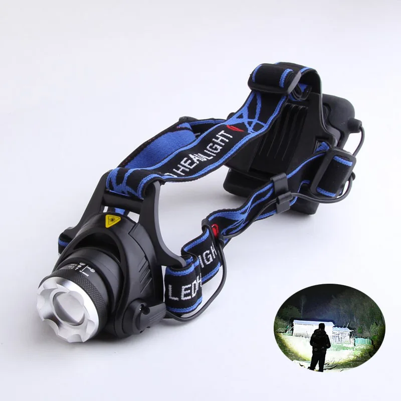 LED Headlamp Flashlight Running Camping Hiking Head Lamp Lightweight Waterproof AA Battery Zoomable Headlight