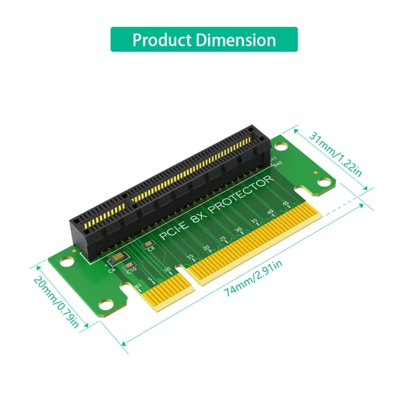 Karta rozszerzająca Pcie 8X do Pcie 8X Karta rozszerzająca 90 stopni Karta transferowa do obudowy serwera 1U