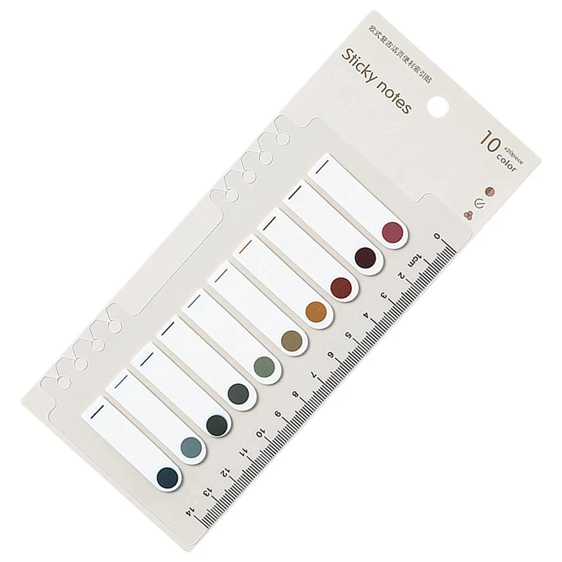 200 ชิ้นสีเครื่องหมายหน้า, แท็บเหนียว 10 สี, นีออน Sticky Notes ธง, กันน้ําเขียนธงหน้า