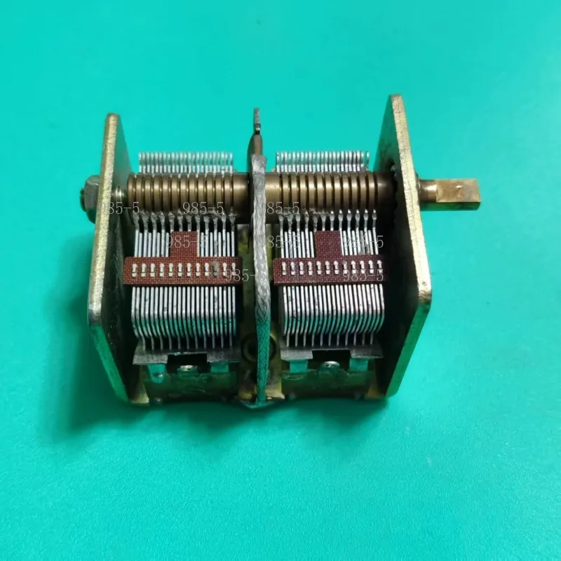New CB-2-365 Variable Capacitor, Air Dielectric Duplex Adjustable Capacitor for Radio Tuner