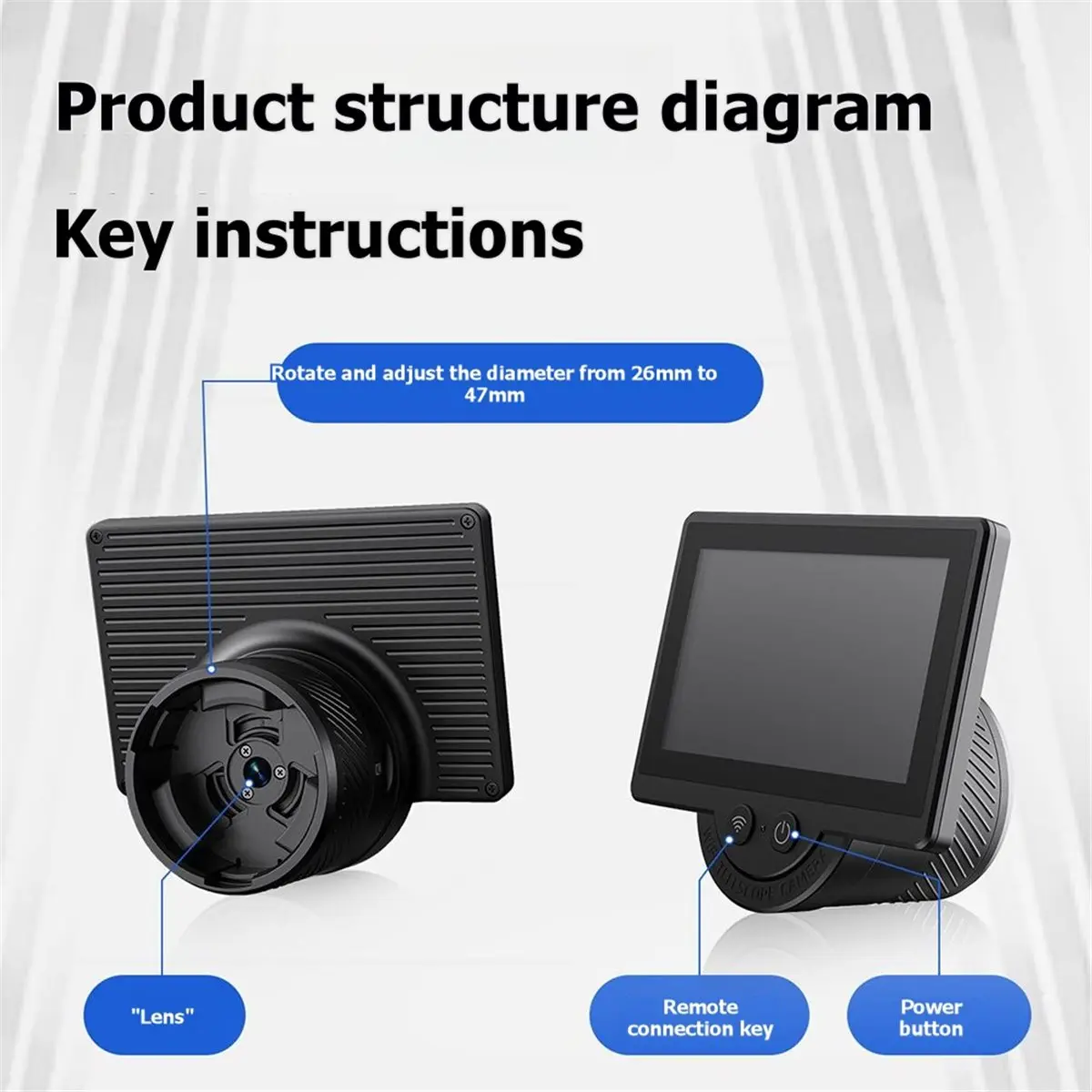 WiFi Electronic Eyepiece with 4.3 Inch IPS Screen Telescope Camera Eyepiece for Astronomical Telescope