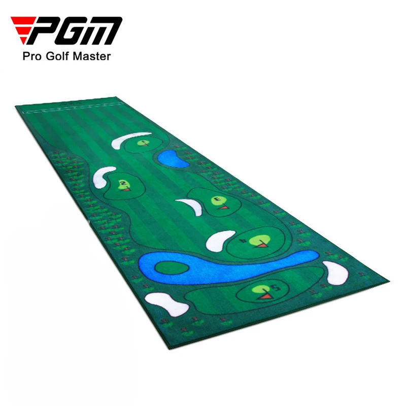 PGM Indoor Golf Training Mat Large 3x0.8m 7 Serve Positions velvet Putting Green Putter Blanket Rug Trainer Accessories TL028