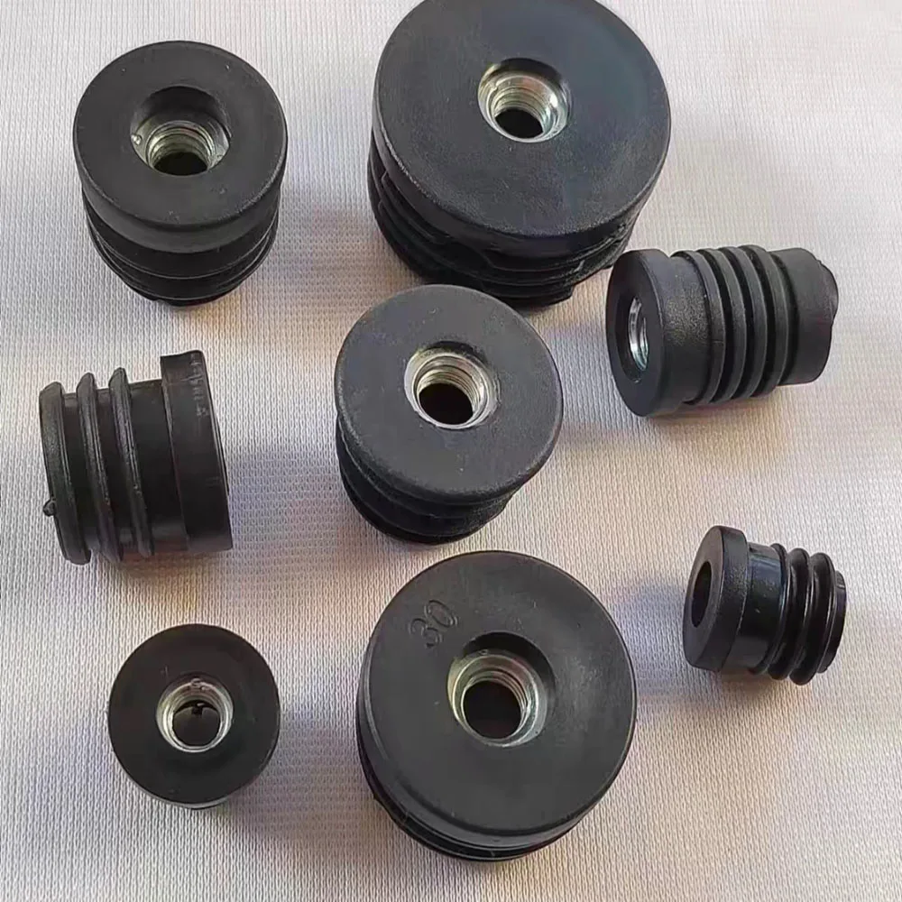 16mm~50mm Round Nut Hole Plug Pipe Plug Black Plastic Furniture Leveling Feet Blanking End Cap Furniture M6 M8 M10