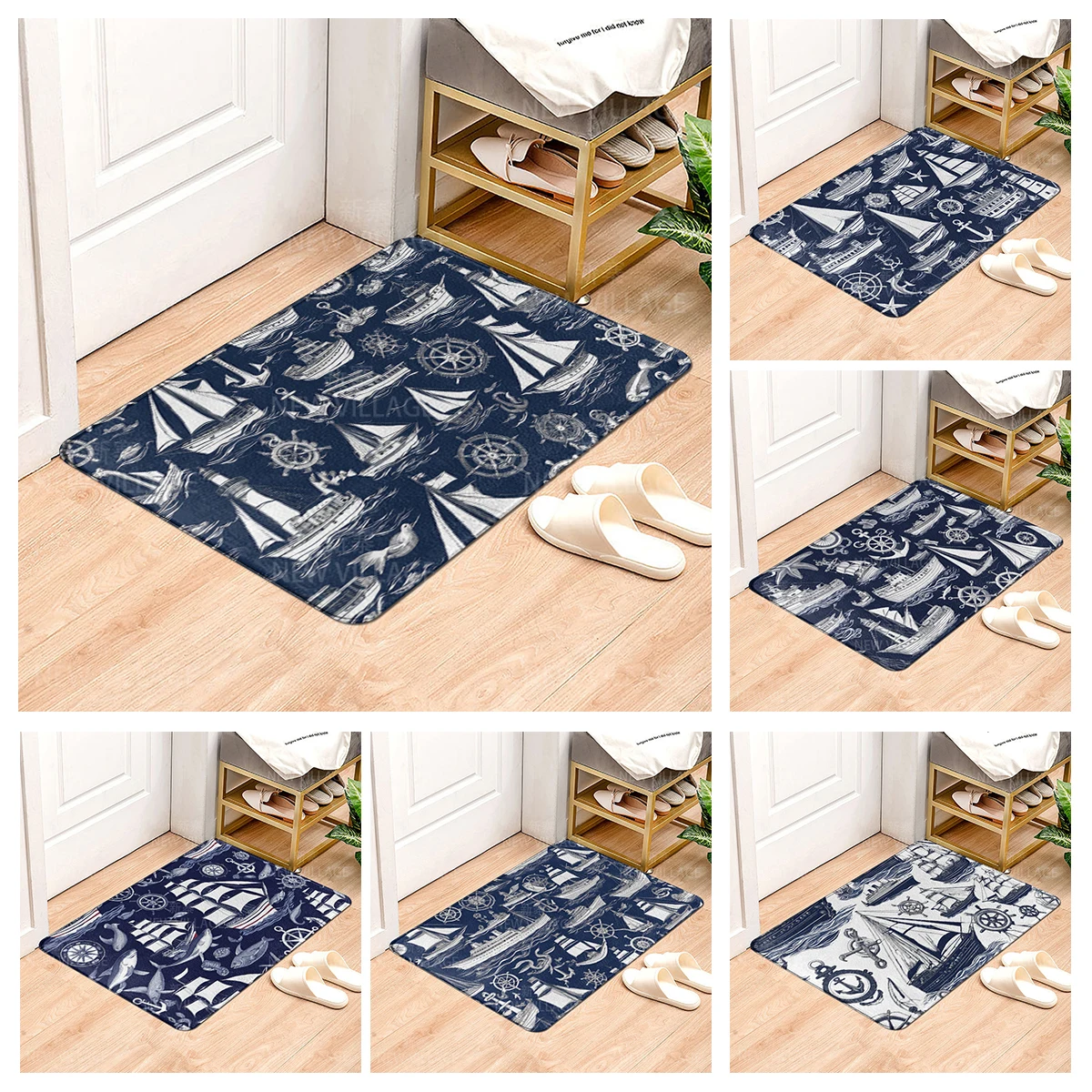 House entrance carpet Home door mat Modern Nordic style Room Bath Foot bathroom non-slip Kitchen water absorption rugs Abstract