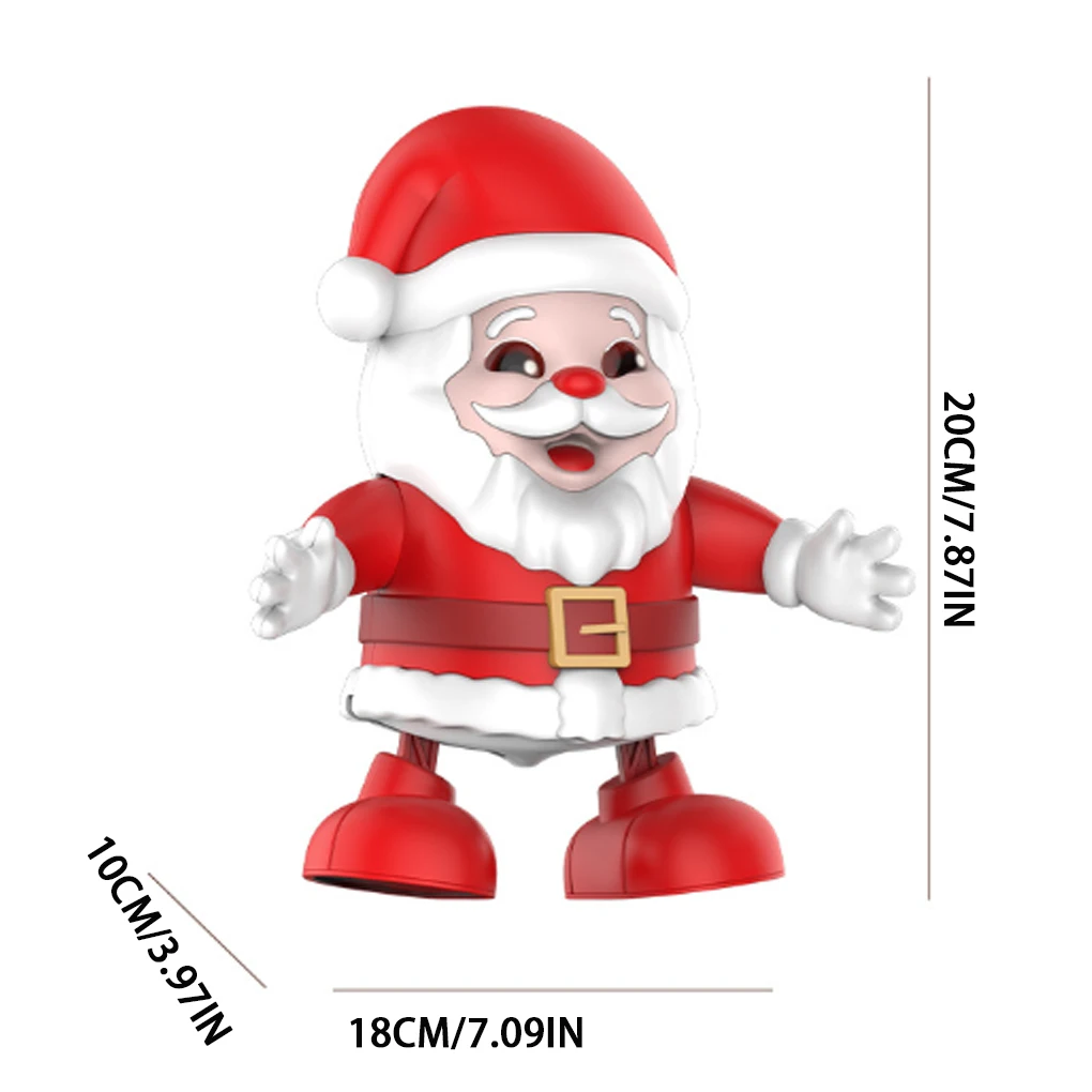 Walking Dancing Santa Doll Cute Electric Desktop Ornament For Christmas Decor Battery Operated