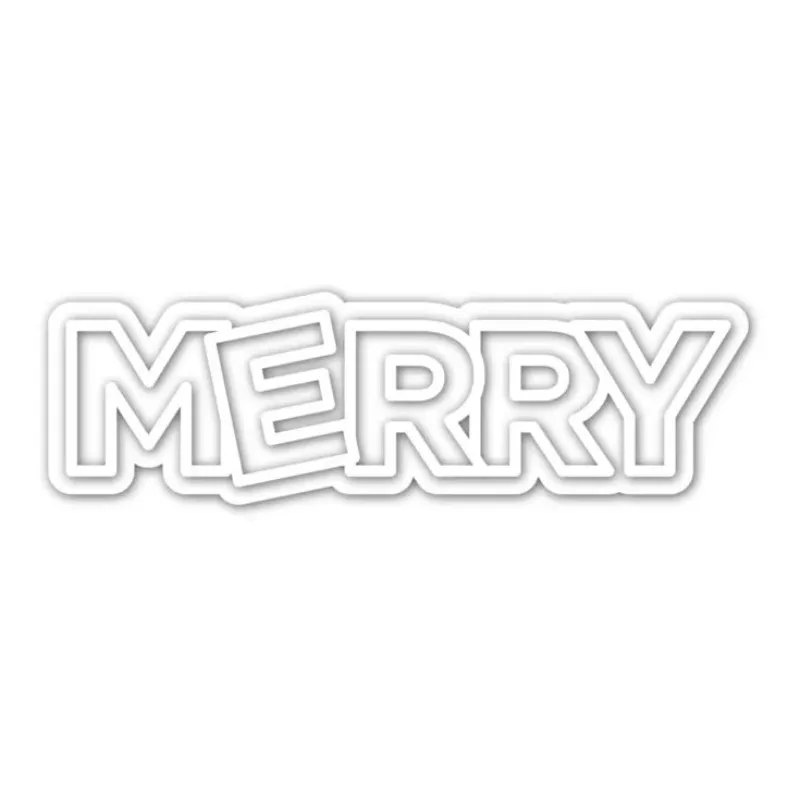 Holiday Sentiment Word & Winter Plant Metal Cutting Dies For Scrapbooking Handmade Greeting Card Making Paper Craft Die Cuts