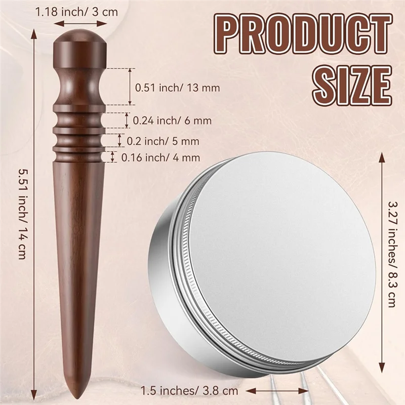 A03F-2 шт. набор для полировки кромок кожи 150 г полировальный палочка и полировальная палочка для сандалового дерева полированный шлифовальный инструмент для полировки