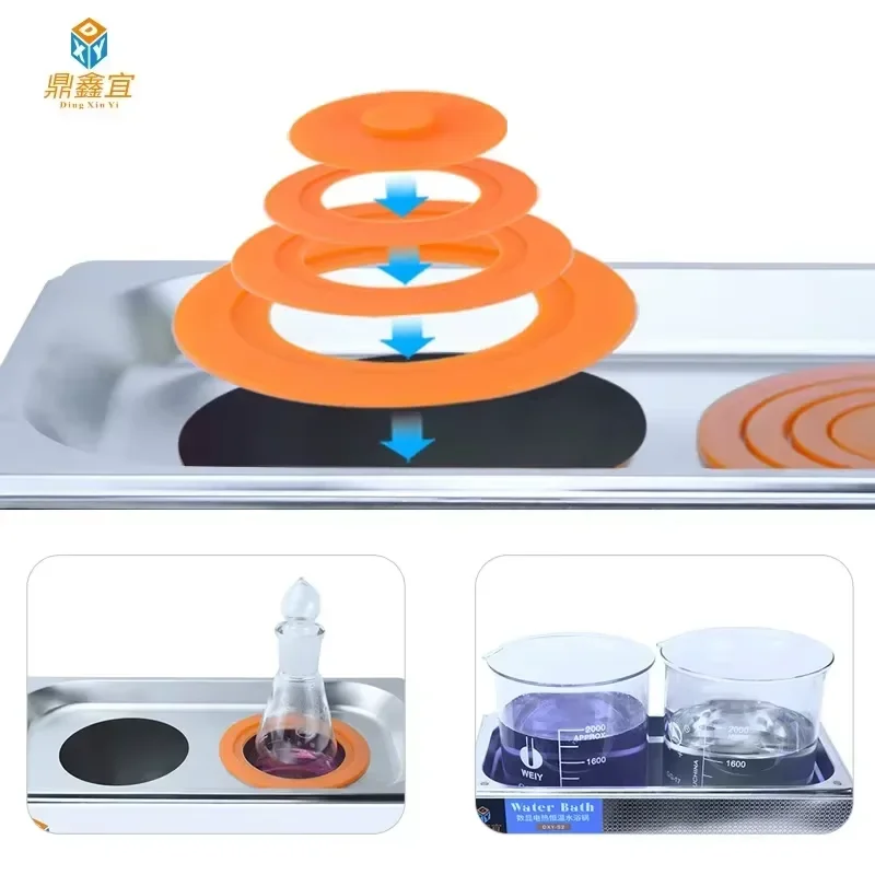 Digital Water Bath Anti-dry burned Constant Temperature Heating Tank 2 Holes LCD Display Thermostatic Water Bath 220V