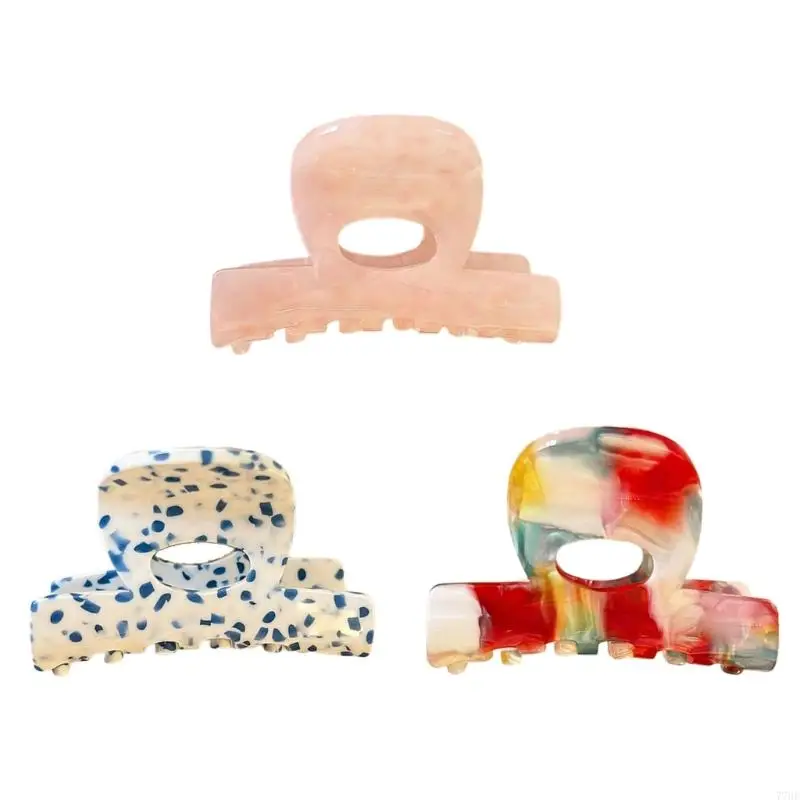 

77HE Multipurpose Acetate Hair Claw Clip French Design Secure Grip for Women