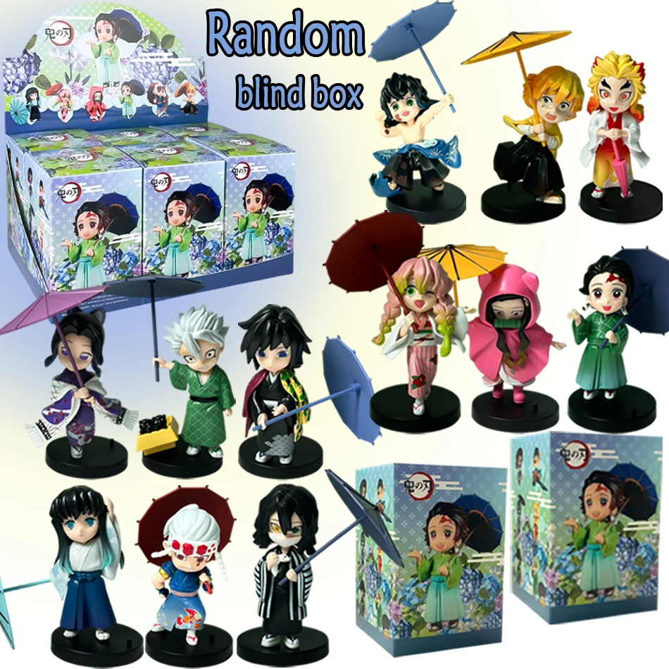 

Demon Slayer Tanjiro Kamado Nezuko anime plum rain series figure blind box creative model ornament surprise gift box