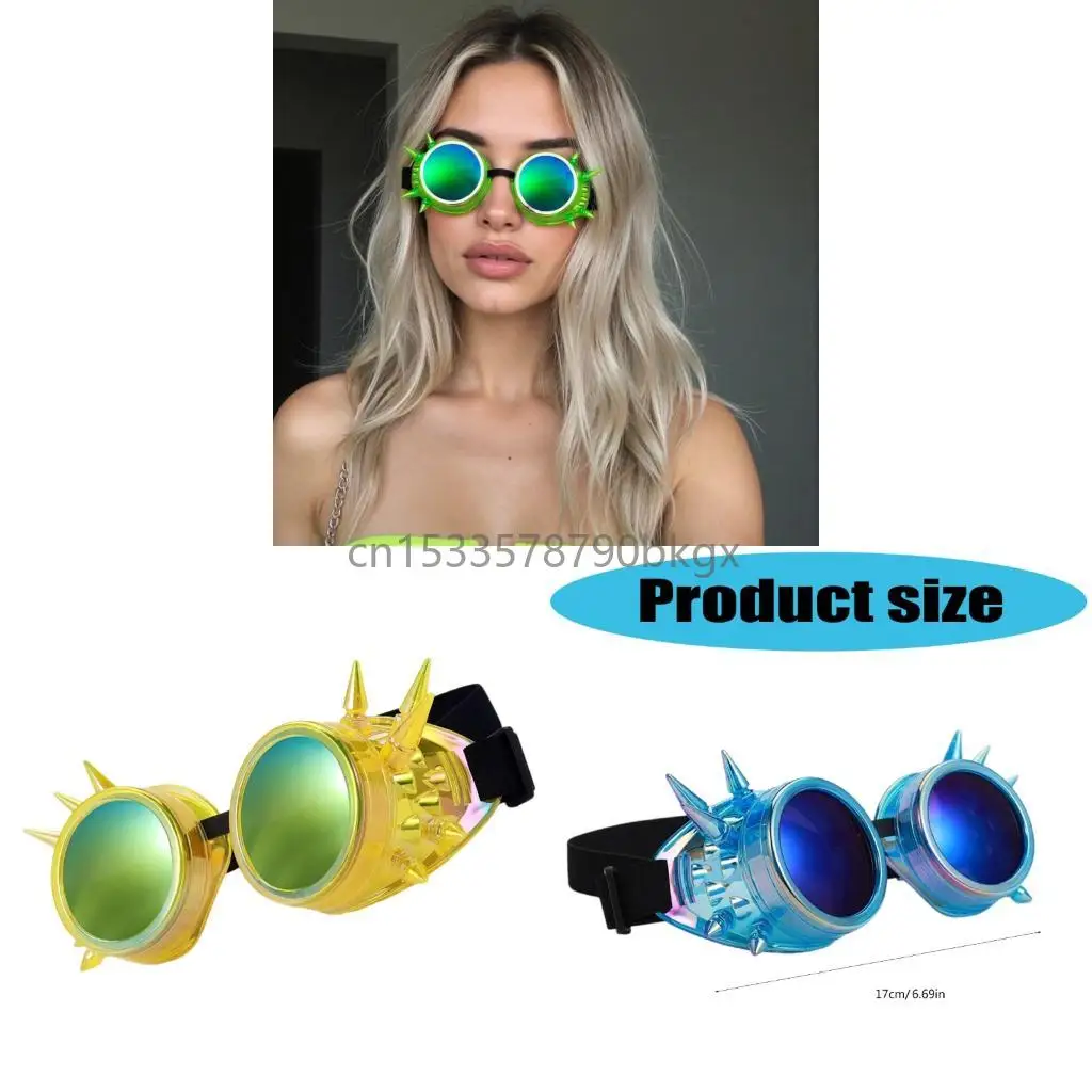 

Steampunk Chockets Goggles флуоресцентные цвета готические аксессуары костюма Unisex j78e