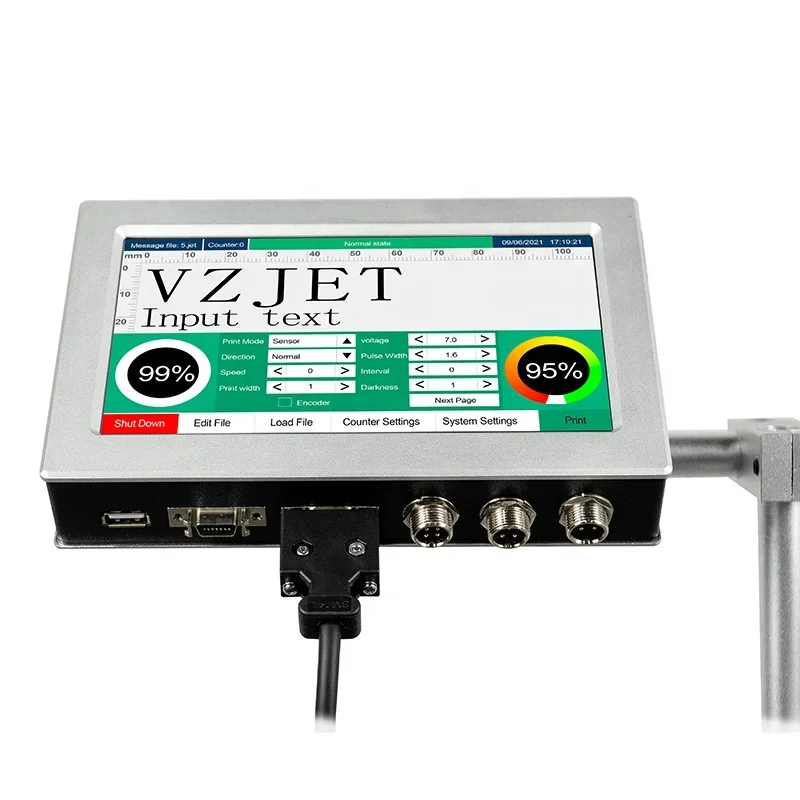 

Pipeline Inkjet Printer Date Code Print height 25.4mm Printing Pipeline Split-type Inkjet Printer +Sensor