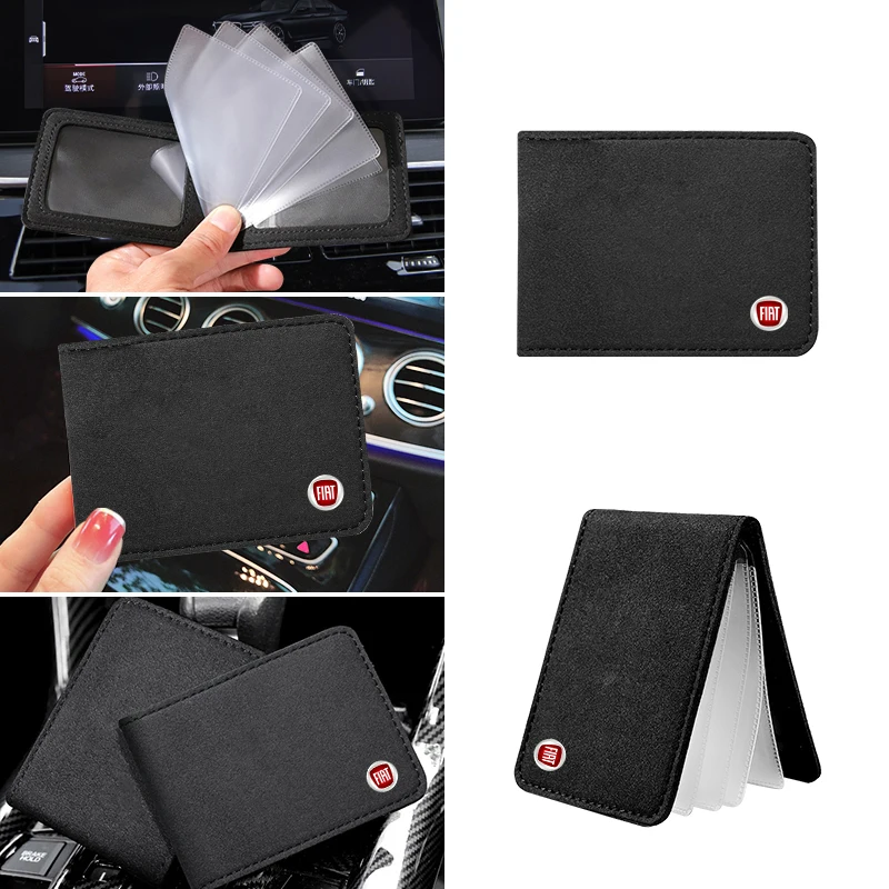 New Suede Driver License Holder Cover Case For Fiat MINI Alfa Romeo Honda Jaguar Ford JEEP Acura Subaru Mitsubishi Land Rover