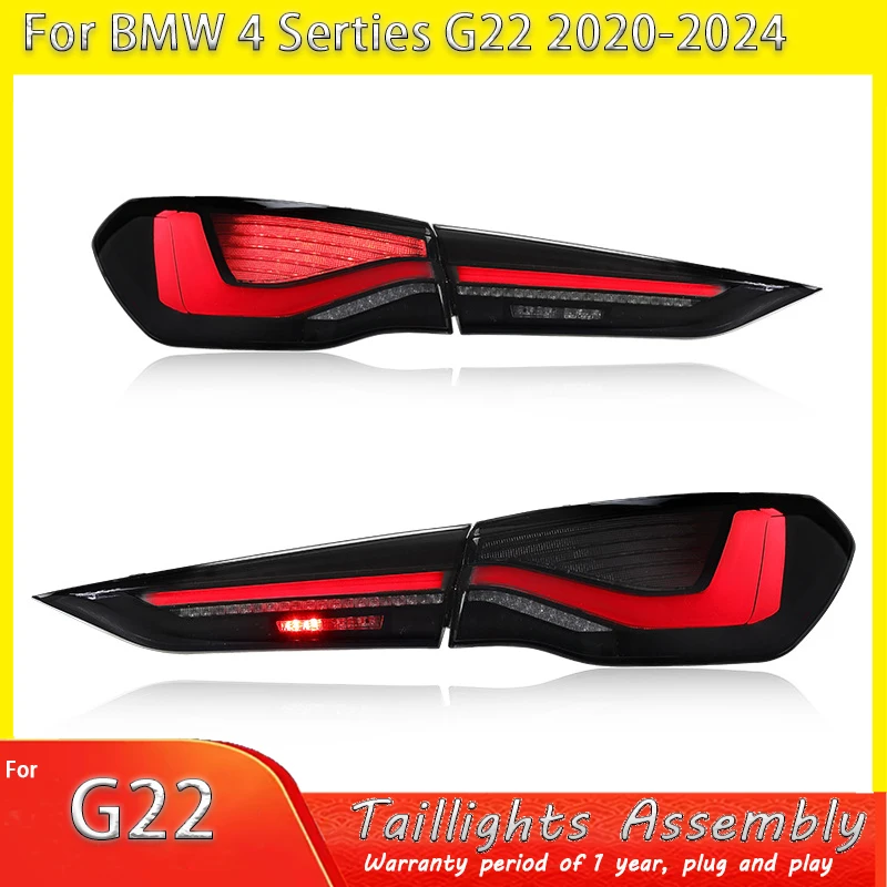 

Full LED Tail Lights For BMW M4 G82 G83 4 Series G22 G23 G26 i4 2020 2021 -2024 Dynamic Turn Signal Brake Reversing Taillight